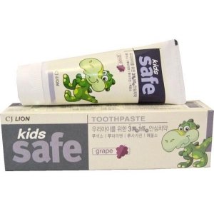 CJ Lion Детская зубная паста "Kids Safe" со вкусом винограда, от 3-х лет, 90 гр
