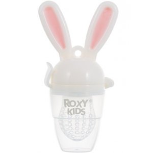 Roxy Kids Ниблер для прикорма малышей Bunny Twist, розовый