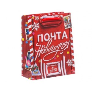 Набор пакетов ламинированных «Новогодняя почта», 12 × 15 × 5,5 см - 3 шт
