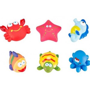 Roxy Kids Набор игрушек для ванной "Морские обитатели", 6 шт