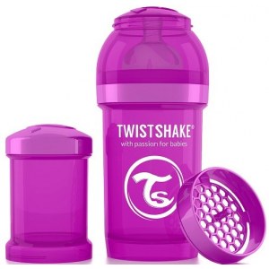 Twistshake Neon Бутылочка антиколиковая Фиолетовая подружка, 180 мл