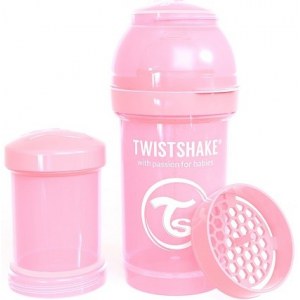 Twistshake Бутылочка антиколиковая Pastel Pink, 180 мл