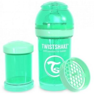 Twistshake Бутылочка антиколиковая Pastel Green, 180 мл