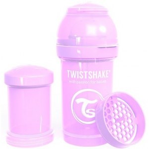 Twistshake Бутылочка антиколиковая Pastel Purple, 180 мл