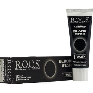R.O.C.S. Зубная паста "BlackStar Черная отбеливающая", 74 гр