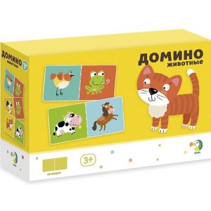 Dodo Настольная игра Домино "Животные", 28 элементов