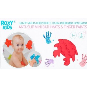 Roxy Kids Набор мини-ковриков для ванны с пальчиковыми красками