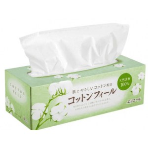 Салфетки сухие Elleair Cotton Feel, 160 шт, Япония