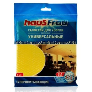 Haus Frau универсальные салфетки из вискозы 34х38 см, 5 шт