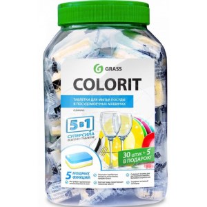 GraSS Colorit таблетки для посудомоечной машины, 35 шт