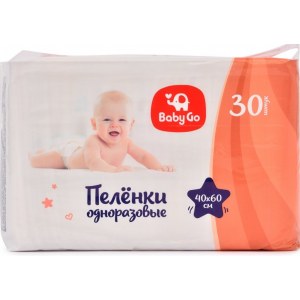 BabyGo Гигиенические пеленки 40x60 см, 30 шт