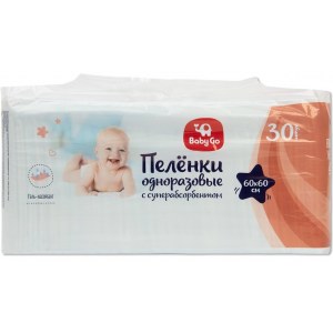 BabyGo Гигиенические пеленки 60x60 см, 30 шт
