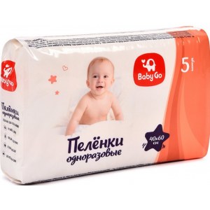 BabyGo Гигиенические пеленки 60x60 см, 5 шт