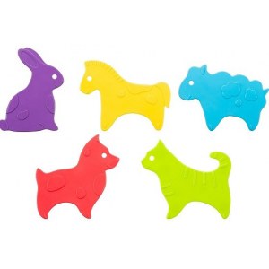 Roxy Kids Антискользящие мини-коврики для ванны ANIMALS, 5 шт